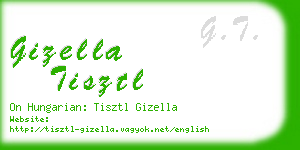 gizella tisztl business card